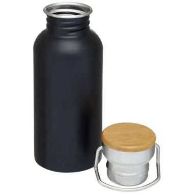 Botella acero inoxidable 550 ml tapa bambú con logo | Goodie
