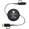 Cable retráctil 5 en 1 de plástico reciclado de 100 cm para sincronización de datos y carga rápida de 45 W Personalizada 6124419 - Imagen 20