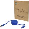 Cable retráctil 5 en 1 de 100 cm de plástico reciclado y aluminio para sincronización de datos y carga rápida de 45 W Personaliz - Imagen 17