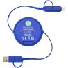 Cable retráctil 5 en 1 de 100 cm de plástico reciclado y aluminio para sincronización de datos y carga rápida de 45 W Personaliz - Imagen 21