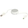 Cable retráctil 5 en 1 de 100 cm de plástico reciclado y aluminio para sincronización de datos y carga rápida de 45 W Personaliz - Imagen 36