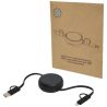 Cable retráctil 5 en 1 de 100 cm de plástico reciclado y aluminio para sincronización de datos y carga rápida de 45 W Personaliz - Imagen 42