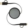 Cable retráctil 5 en 1 de 100 cm de plástico reciclado y aluminio para sincronización de datos y carga rápida de 45 W Personaliz - Imagen 43