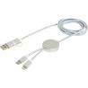 Cable 5 en 1 de aluminio y plástico reciclado de 150 cm para sincronización de datos y carga rápida de 27 W Personalizado 612442 - Imagen 40