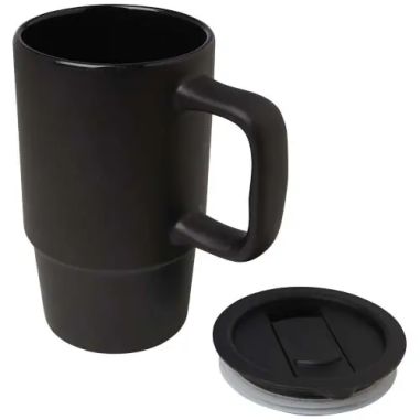 Taza Cerámica 450 ml con Tapa Personalizada | Goodie