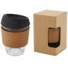 Vaso de vidrio borosilicato de 360 ml con agarre de corcho y tapa de silicona Personalizado 6100665 - Imagen 12