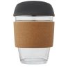 Vaso de vidrio borosilicato de 360 ml con agarre de corcho y tapa de silicona Personalizado 6100665 - Imagen 14