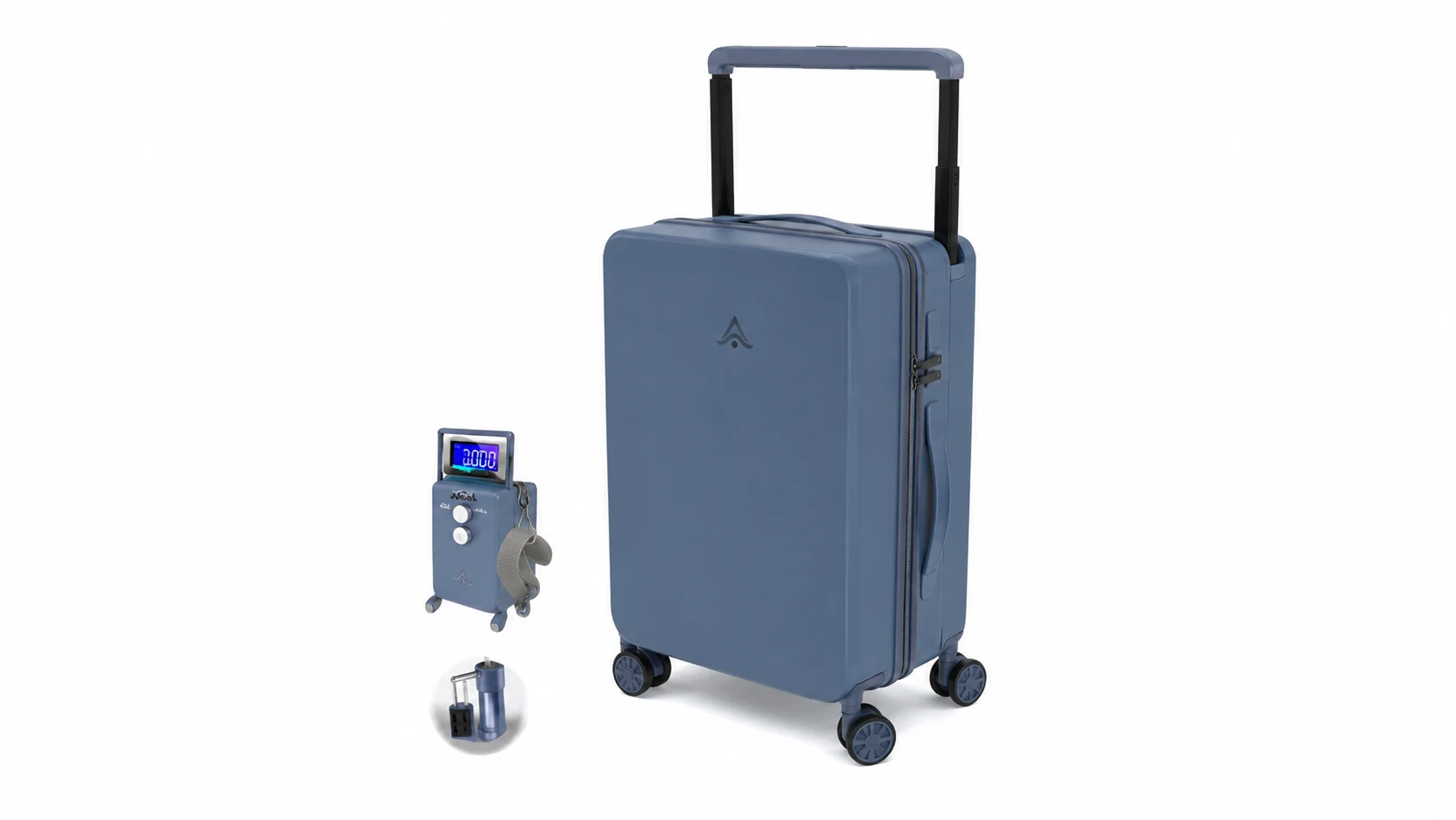 Trolley de viaje azul personalizado con el logo impreso