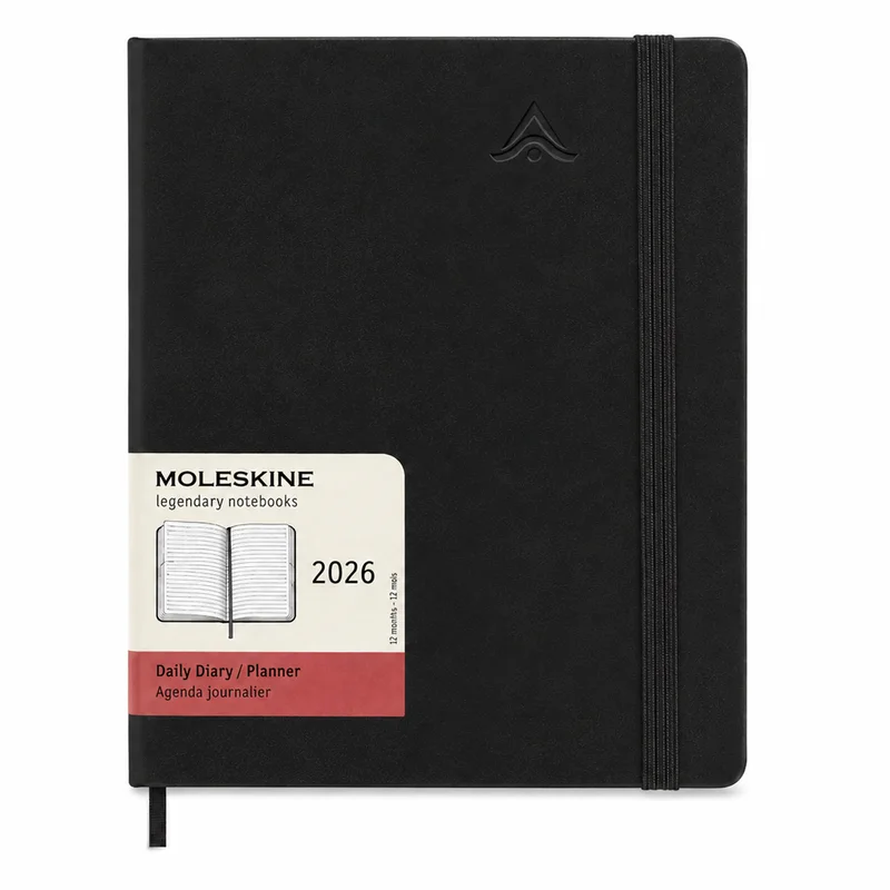 Agenda diaria de 12 meses con tapa blanda personalizada