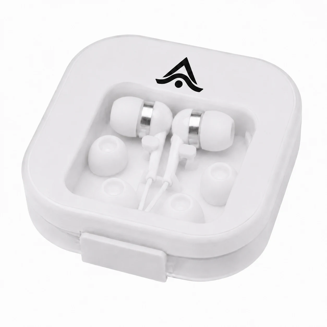 Auriculares con cable tipo C personalizados con logo impreso en el estuche