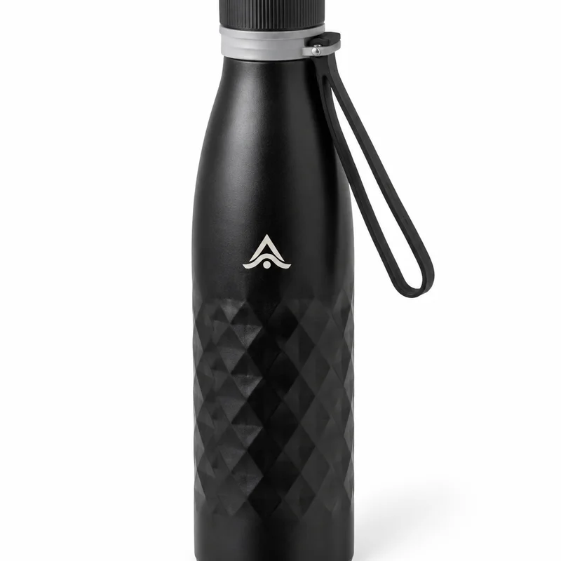 Bidón térmico de ciclismo personalizado de 550 ml con asa de silicona