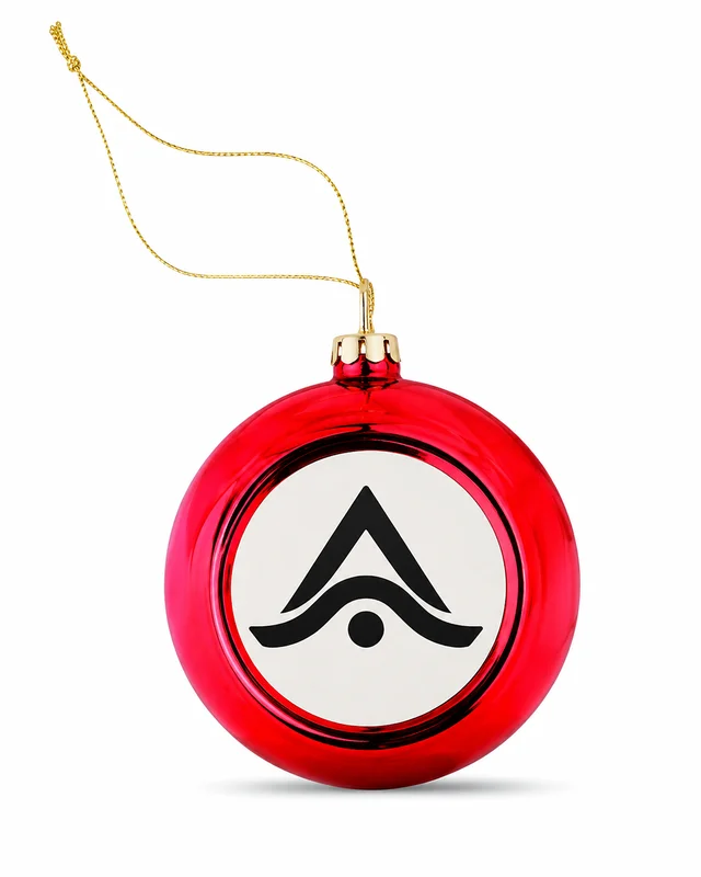 Bola de Navidad de plástico con panel de sublimación para logo a todo color