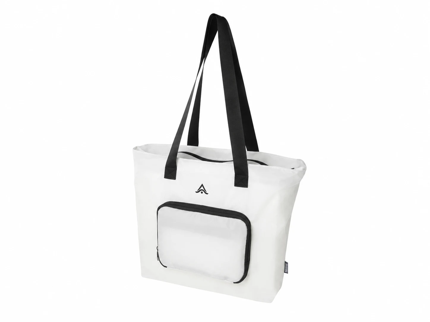 Bolsa tote plegable de RPET reciclado de 16 litros personalizada, compacta para llevar en el bolso