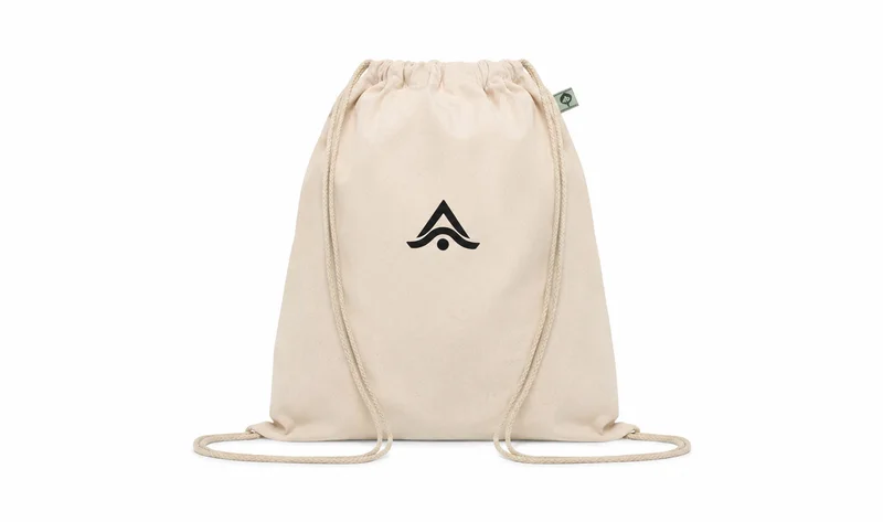 Bolsa de algodón orgánico personalizada en color crudo