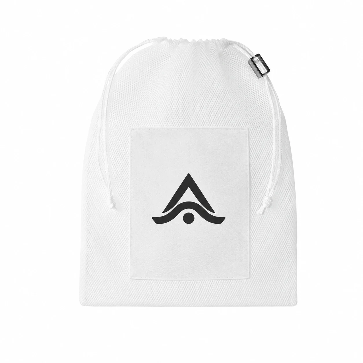 Bolsa de rejilla blanca para comida personalizada con el logo impreso