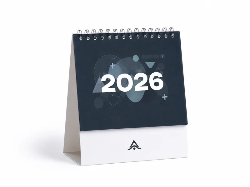 Calendario de sobremesa personalizado clásico