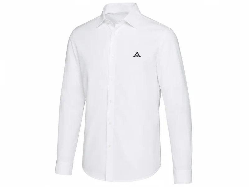 Camisa de popelín para hombre personalizada en blanco