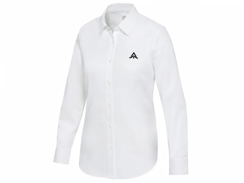 Camisa de sarga para mujer personalizada en blanco