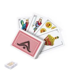 Baraja de cartas española personalizada con logo