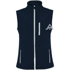 Chaleco softshell unisex personalizado en azul marino
