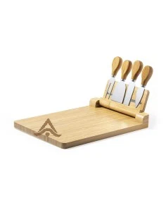 Set completo de tabla y cuchillos para queso personalizado
