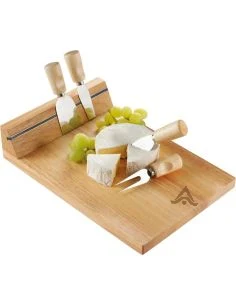 Tabla de madera para quesos personalizada con grabado láser