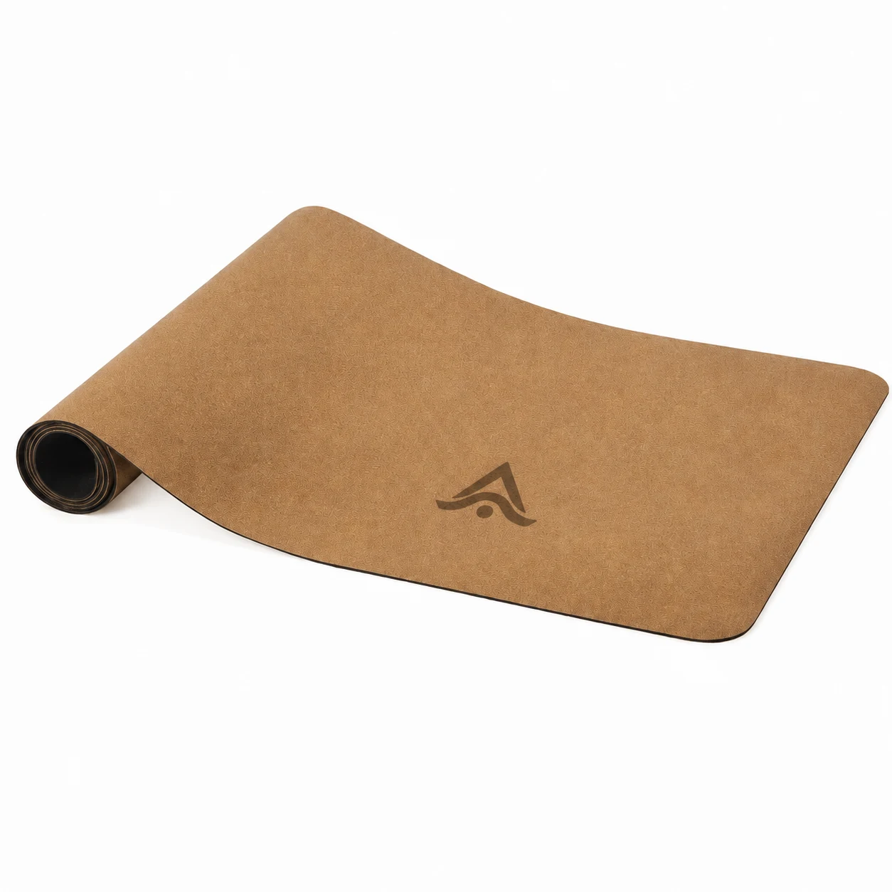 Esterilla de yoga de corcho natural personalizada con logo grabado en láser, antideslizante