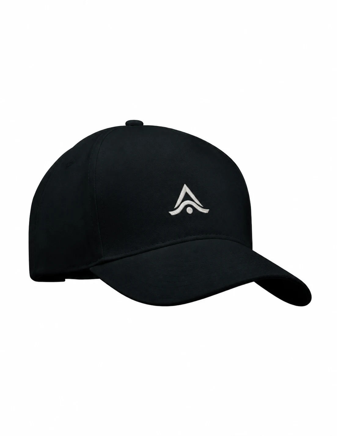 Gorra de béisbol negra personalizada con el logo bordado en el panel frontal