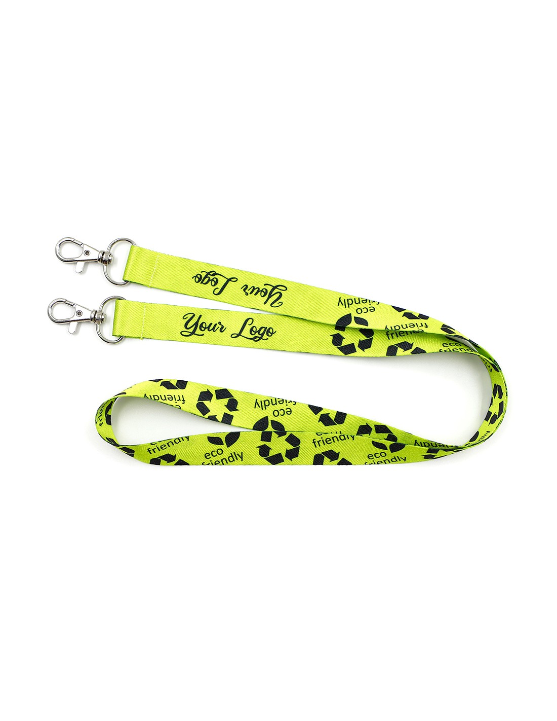 Lanyard rPET con dos mosquetones desde 1,21€