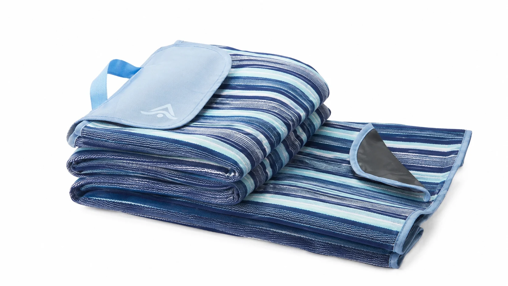 Manta de picnic impermeable a rayas personalizada con el logo impreso
