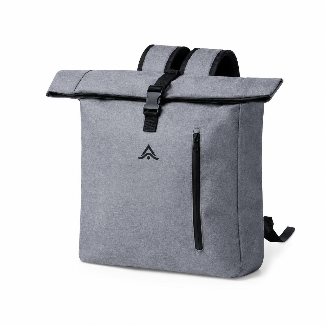 Mochila para bicicleta en RPET con cierre roll-top y asas acolchadas