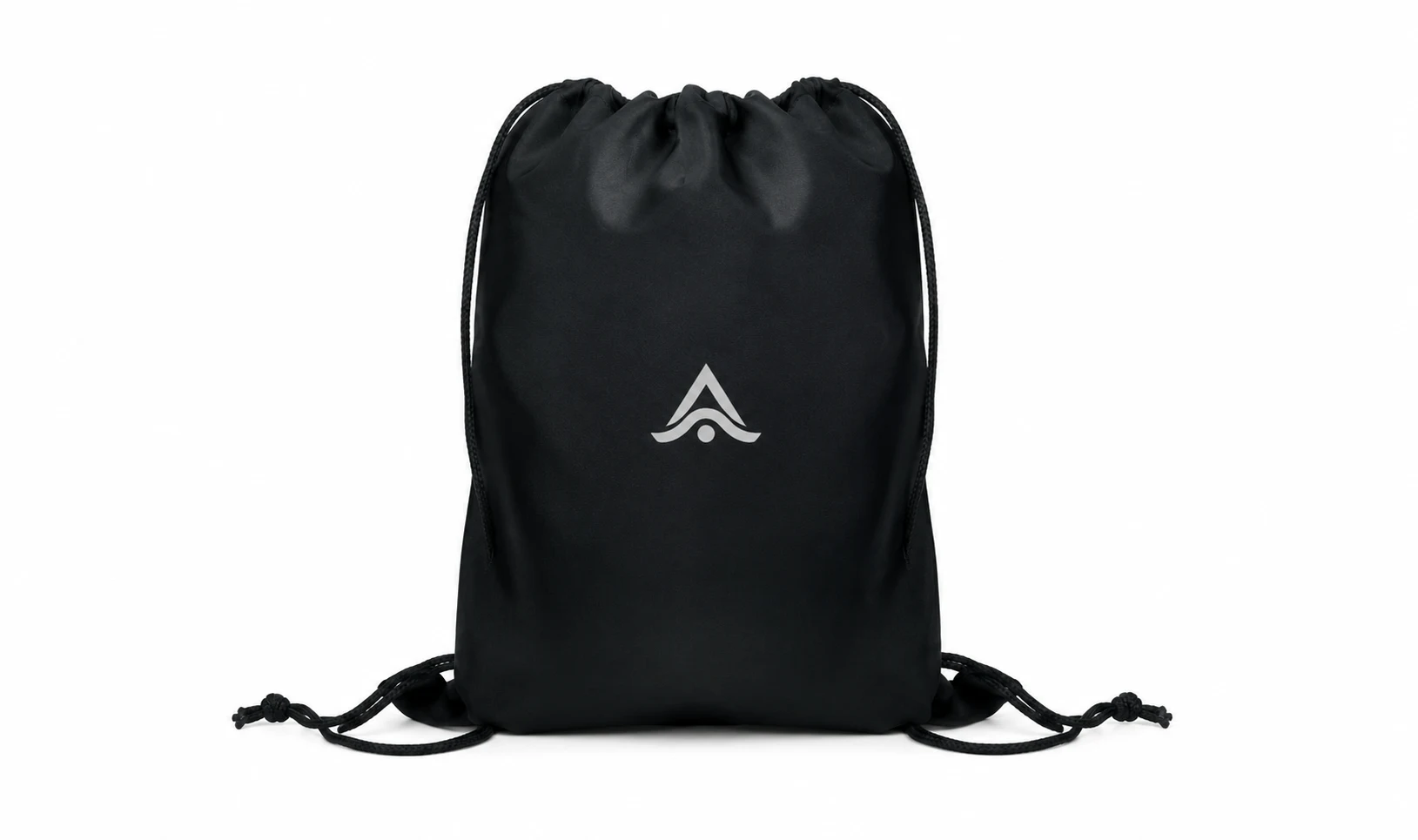 Mochila de cuerdas tipo gymsack negra para gimnasio y eventos deportivos