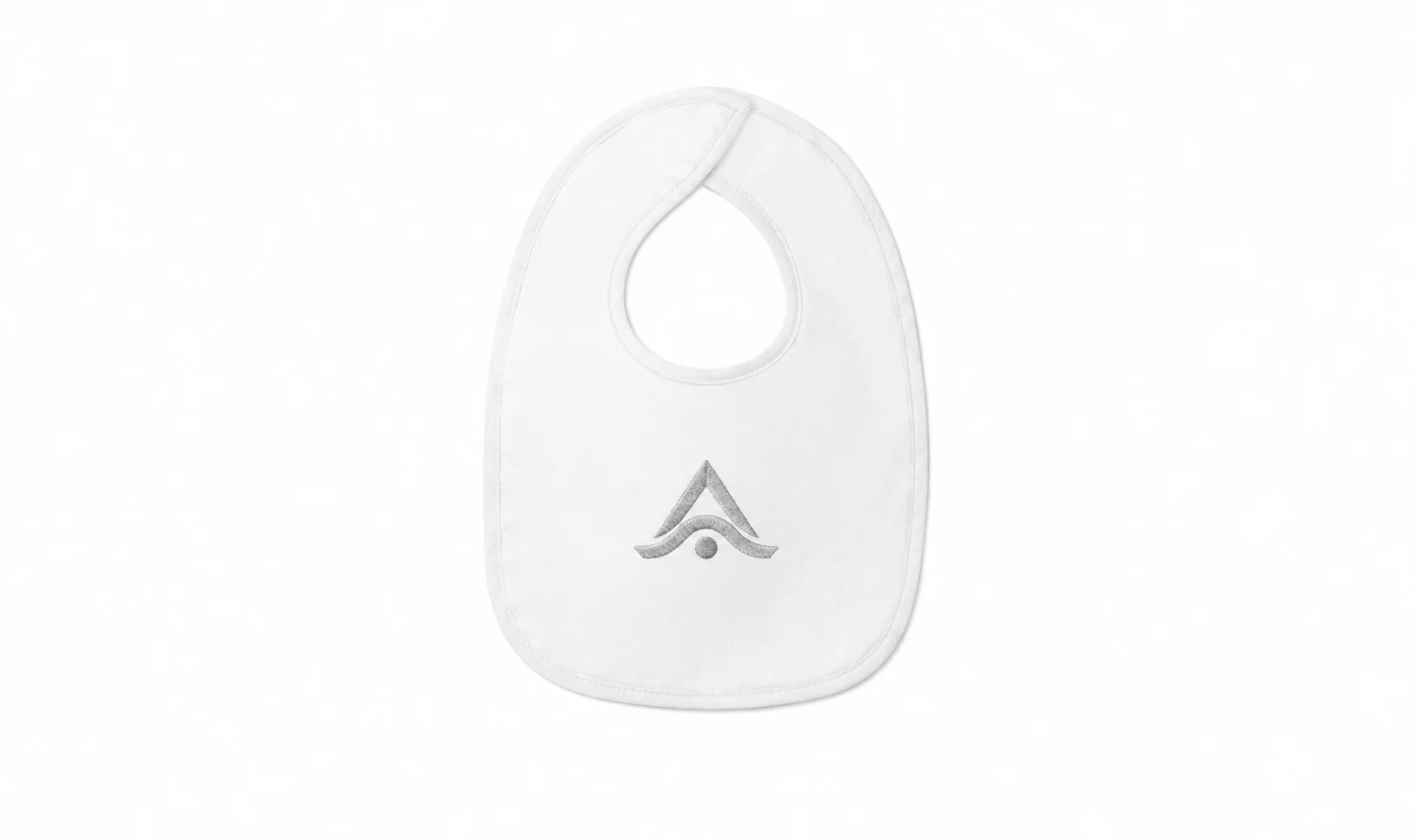 Babero blanco de algodón personalizado con el logo bordado