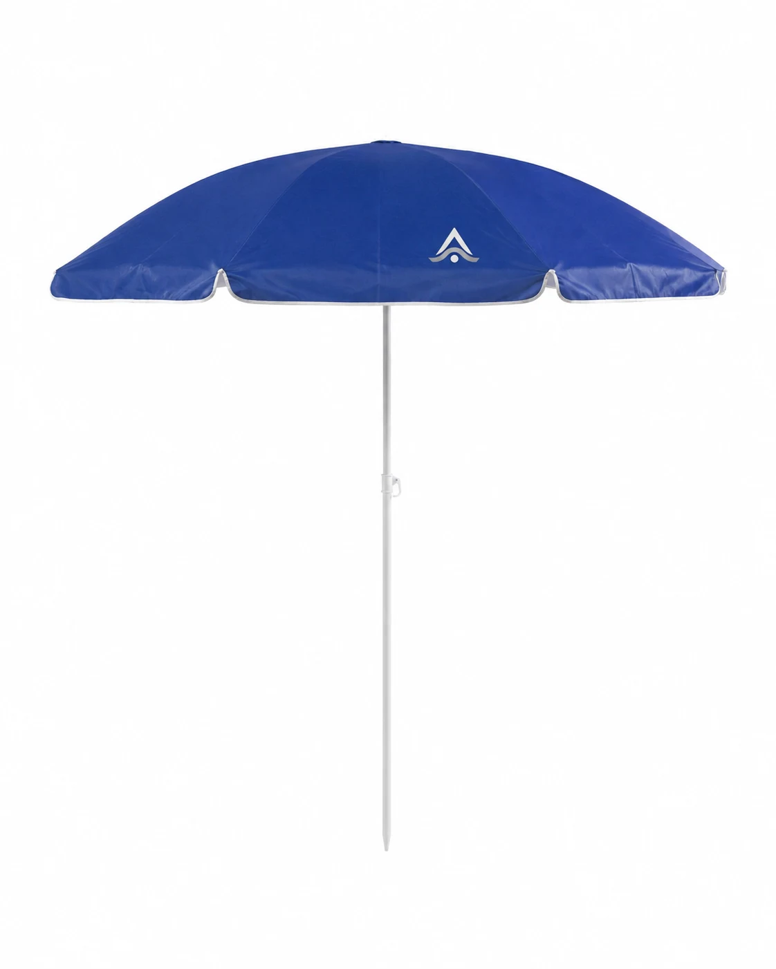 Sombrilla de playa con protección UV y tubo telescópico inclinable personalizada con logo