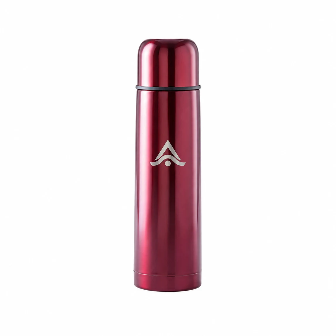 Termo de acero inoxidable personalizado en rojo vino con grabado láser