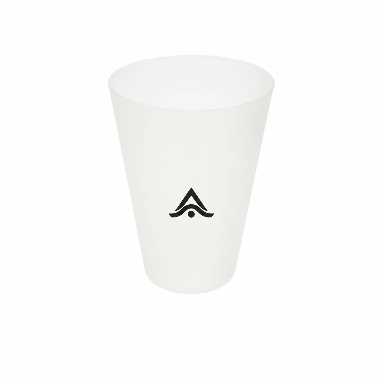 Vaso de plástico blanco translúcido reutilizable personalizado