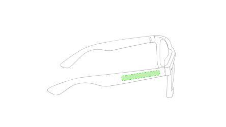 En la patilla izquierda