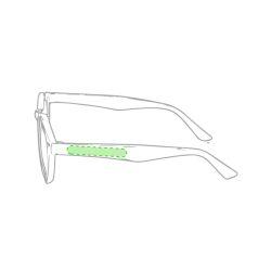 En la patilla izquierda