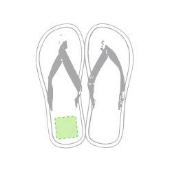 Talón de la chancla izquierda