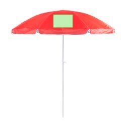 En uno de los paneles de la sombrilla