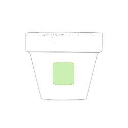 Centrado en la maceta espalda