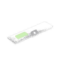 En el lado del botón de cierre