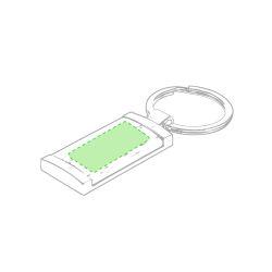 En la superficie plana del llavero