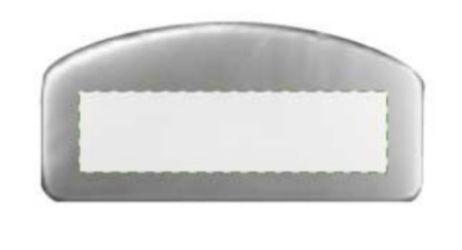 En la placa de metal