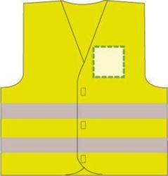 Logo en la parte izquierda del pecho